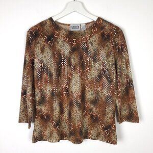 Chico's Brown 90s VIntageTop